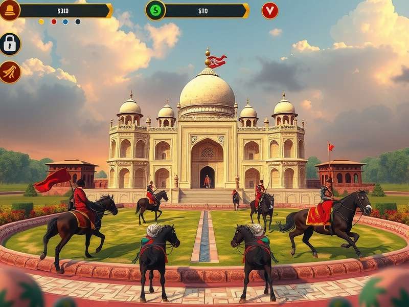 Indian Royal Legacy battle scene with royal armies